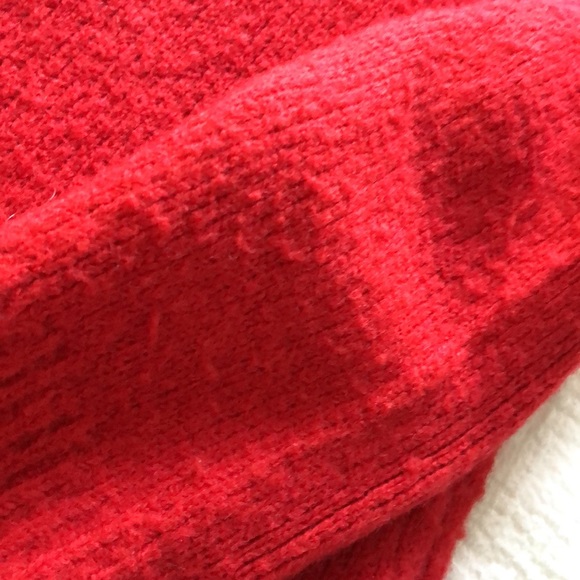 Cupcakes and Cashmere Red and White Apres Ski Long Sleeve Sweater Small - Picture 10 of 12